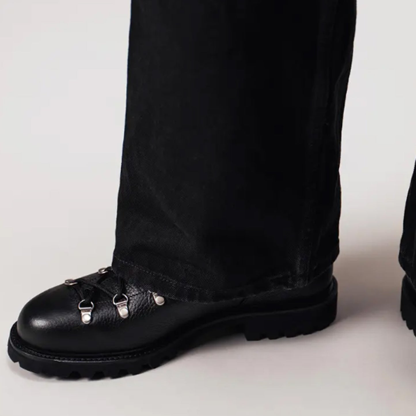 Textured Boot With Commando Out Sole