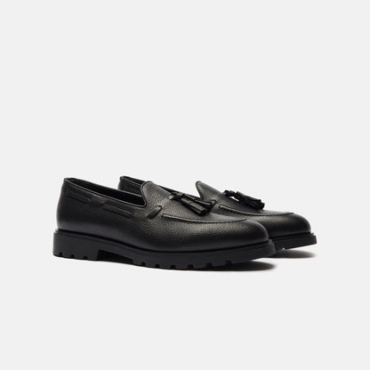 Black Tassel Loafer With Comondo Out Sole