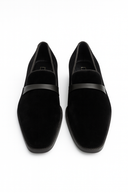 MIDNIGHT VELVET LOAFER- BLACK