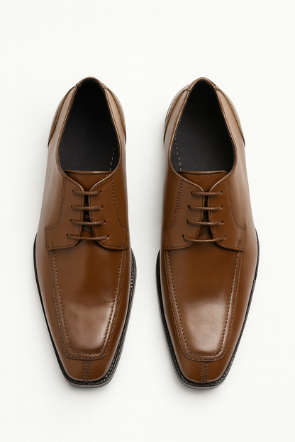 DERBY LACE UPS-BROWN