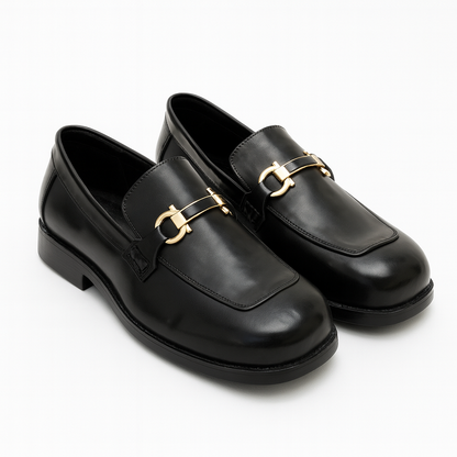 BOX TOE BIT LOAFER- BLACK