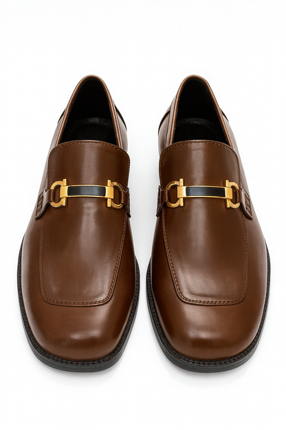 BOX TOE BIT LOAFER- BROWN