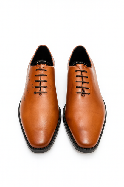 WHOLECUT LACEUP- TAN