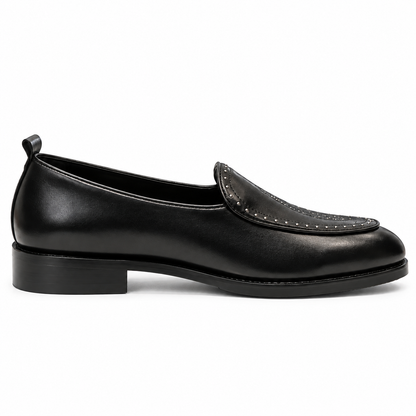 ETHNIC SLIP-ONS WITH RIVET DETAIL