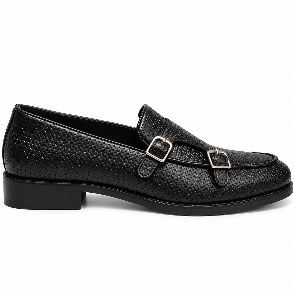 WOVEN MONKSTRAPS-BLACK