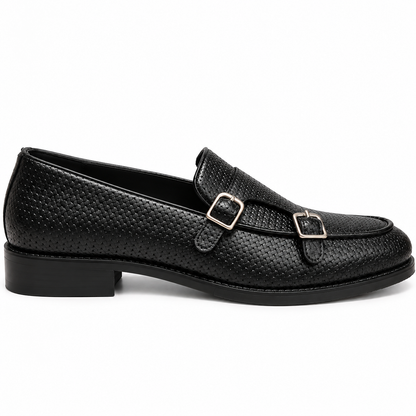 WOVEN MONKSTRAPS-BLACK