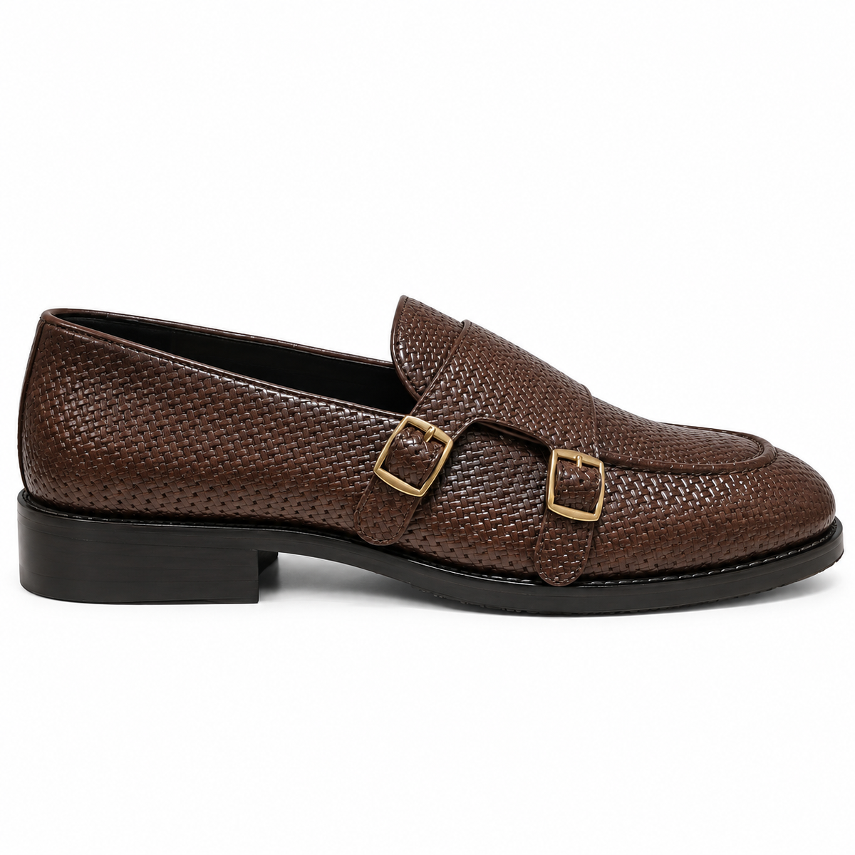 WOVEN MONKSTRAPS-BROWN