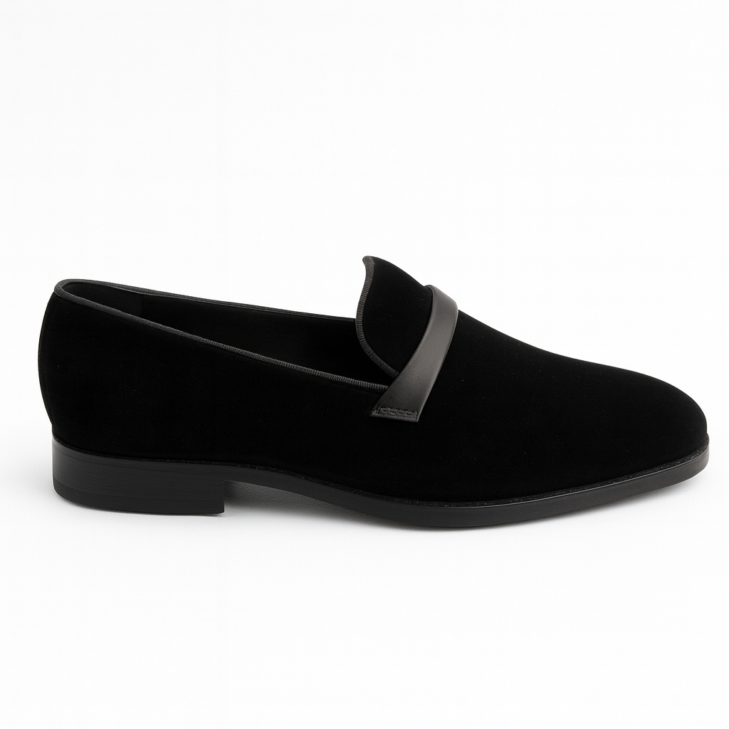 MIDNIGHT VELVET LOAFER- BLACK