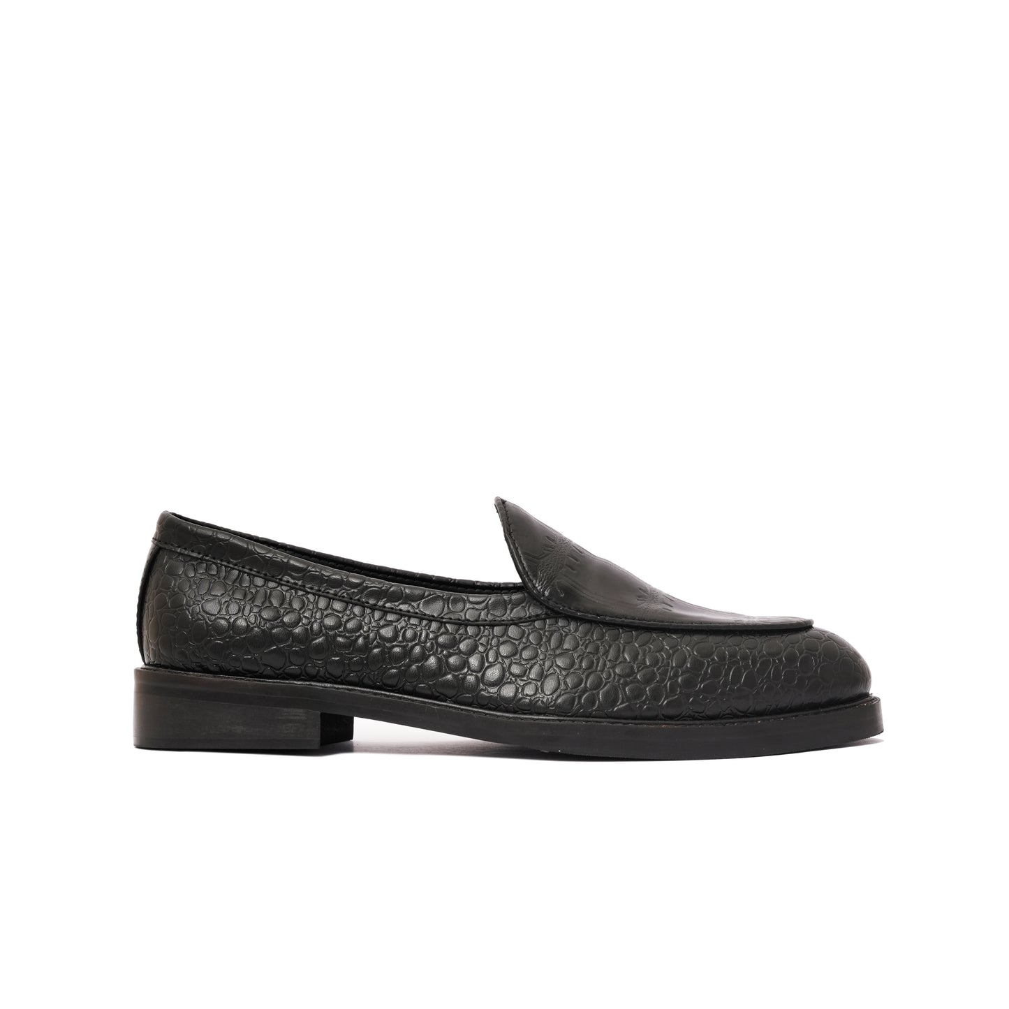 EMBOSSED SLIP-ONS- BLACK