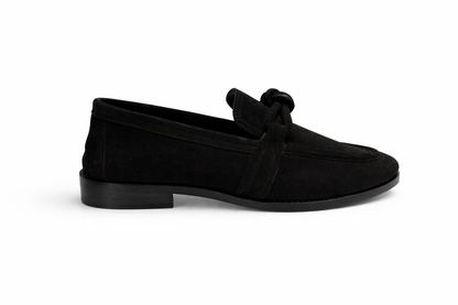 KNOT SLIP-ONS IN SUEDE -BLACK