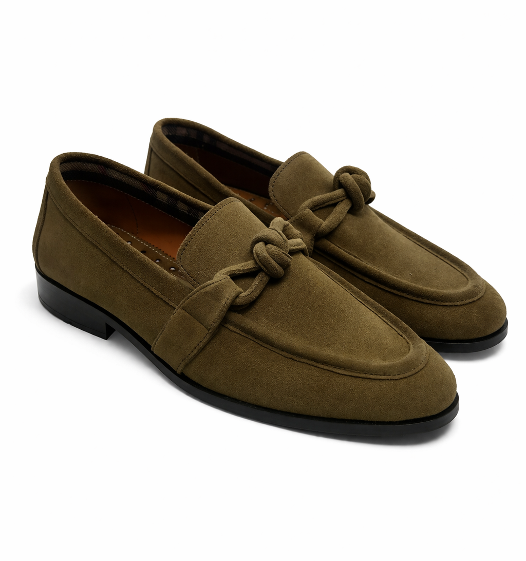 KNOT SLIP-ONS IN SUEDE -OLIVE