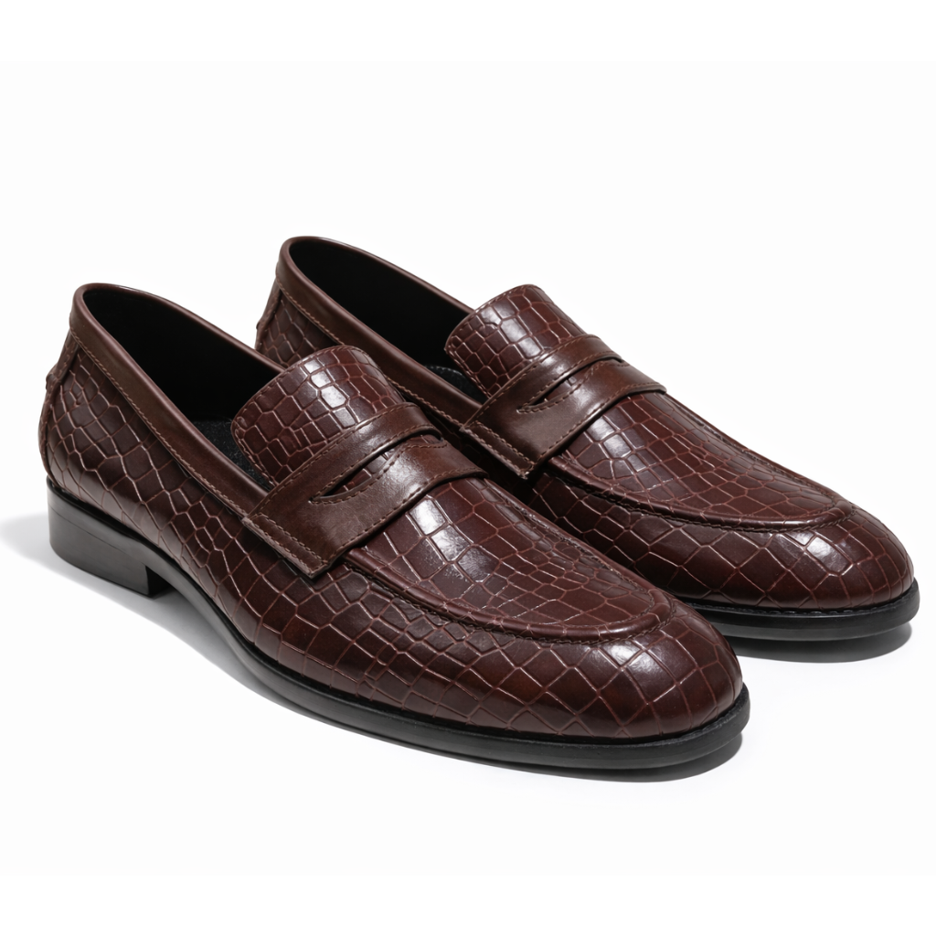 CROCO SLIP-ONS- CHERRY