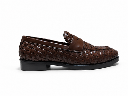THE WEAVE LOAFER-BROWN