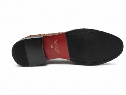 THE WEAVE LOAFER-BROWN