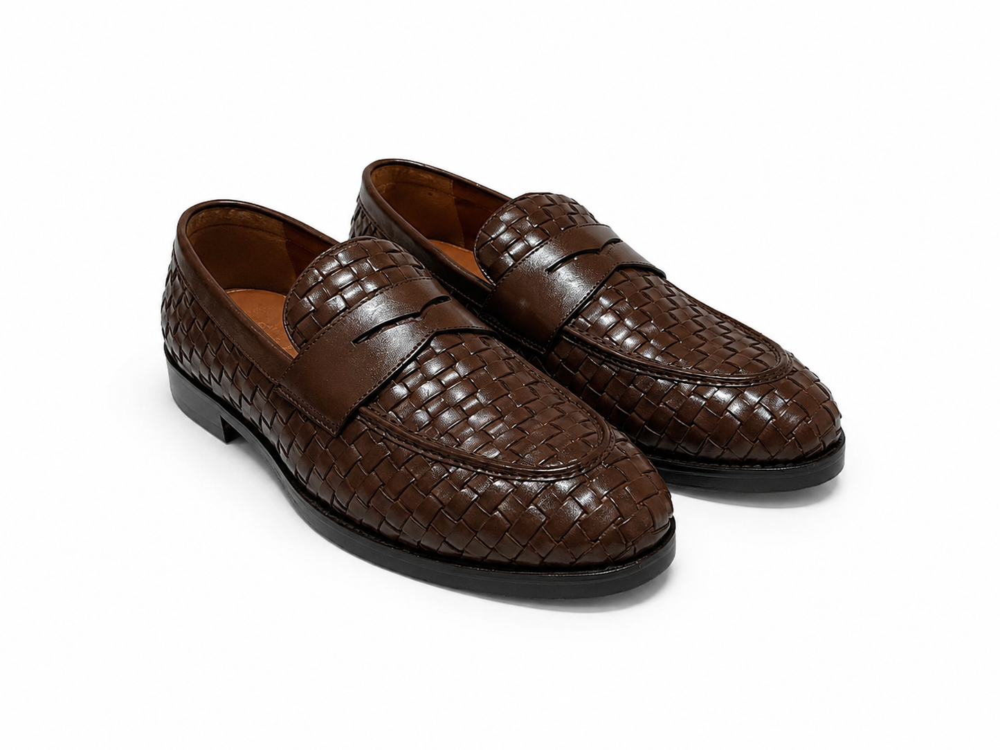 THE WEAVE LOAFER-BROWN