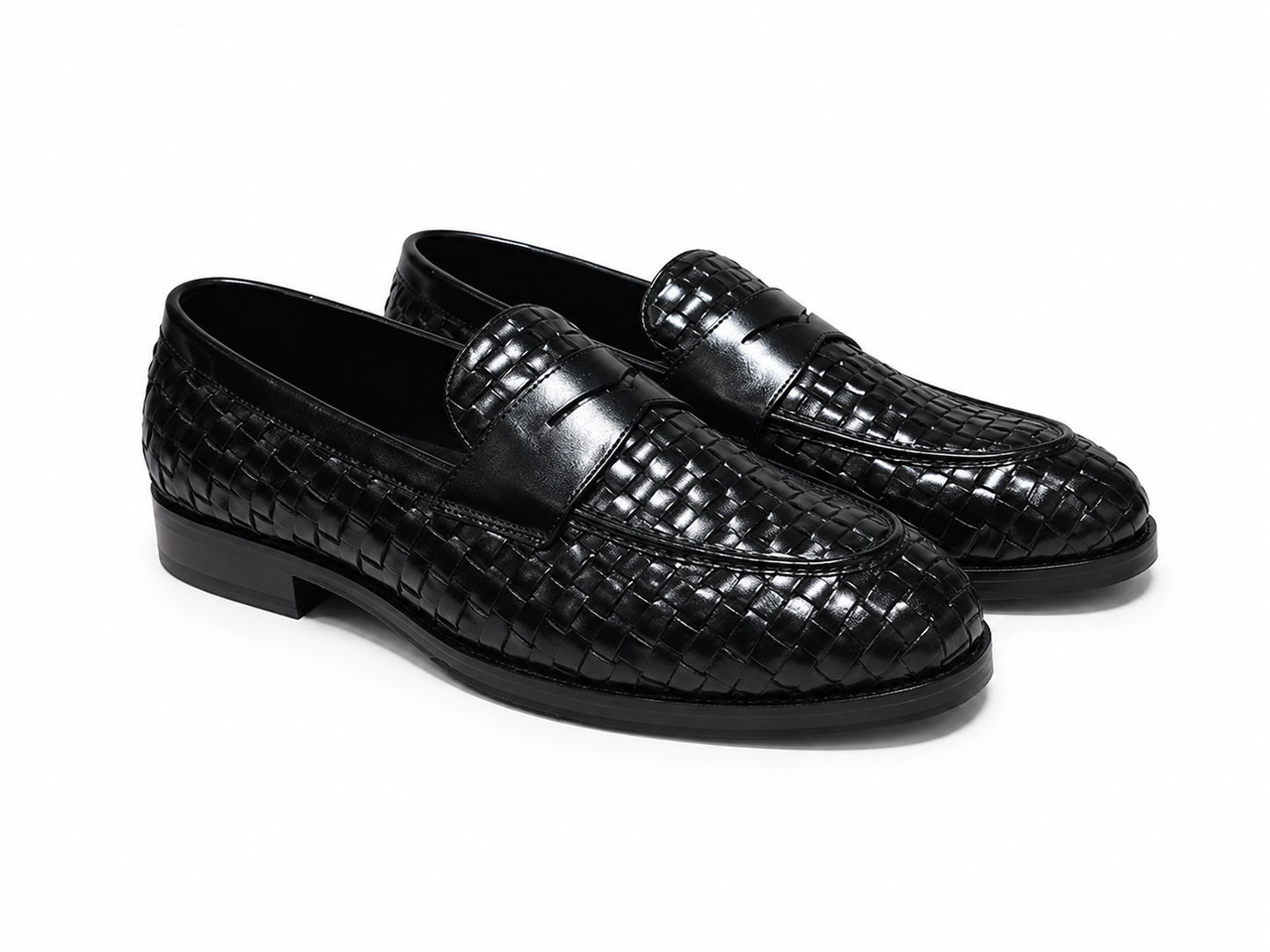 THE WEAVE LOAFER-BLACK