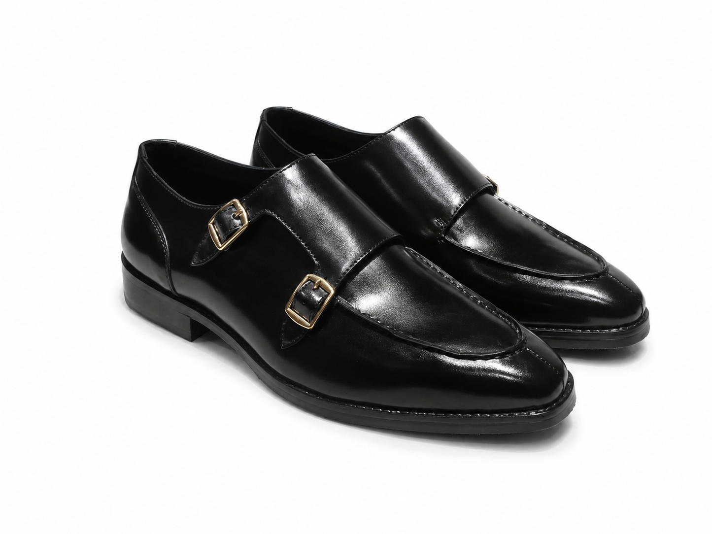 Monk straps shoes - black