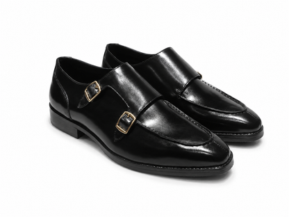 Monk straps shoes - black