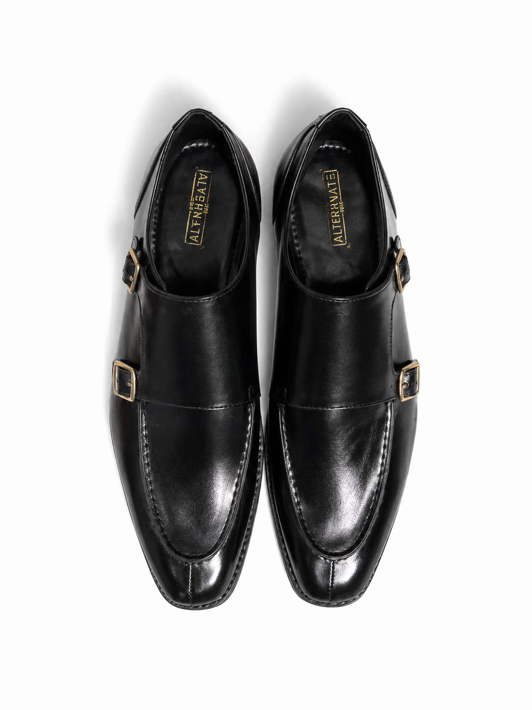 Monk straps shoes - black