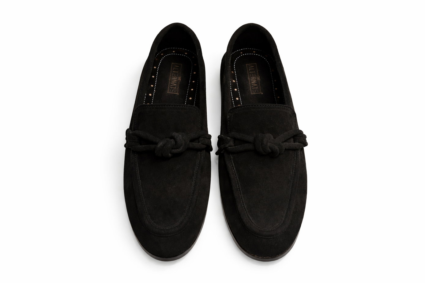 KNOT SLIP-ONS IN SUEDE -BLACK