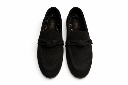 KNOT SLIP-ONS IN SUEDE -BLACK