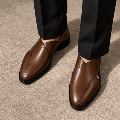 PESHAWARI SANDAL WITH LASER DEATILS