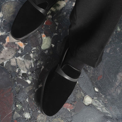 MIDNIGHT VELVET LOAFER- BLACK