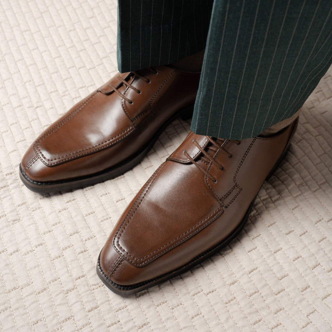 DERBY LACE UPS-BROWN