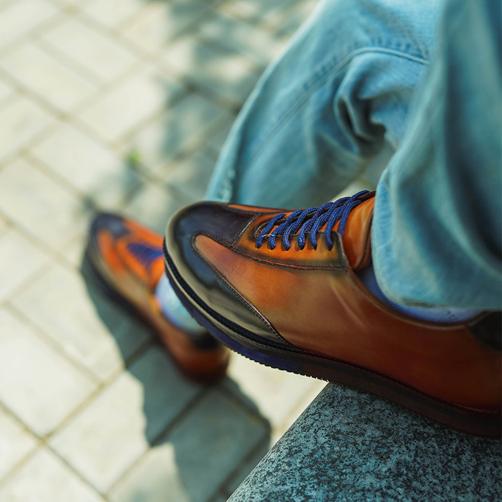 Buy Men's Blue Printed Sneakers Online in India at Bewakoof