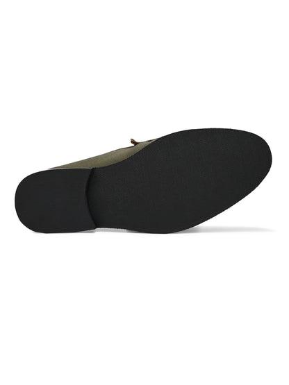 UNLINED WOVEN PENNY LOAFERS- OLIVE