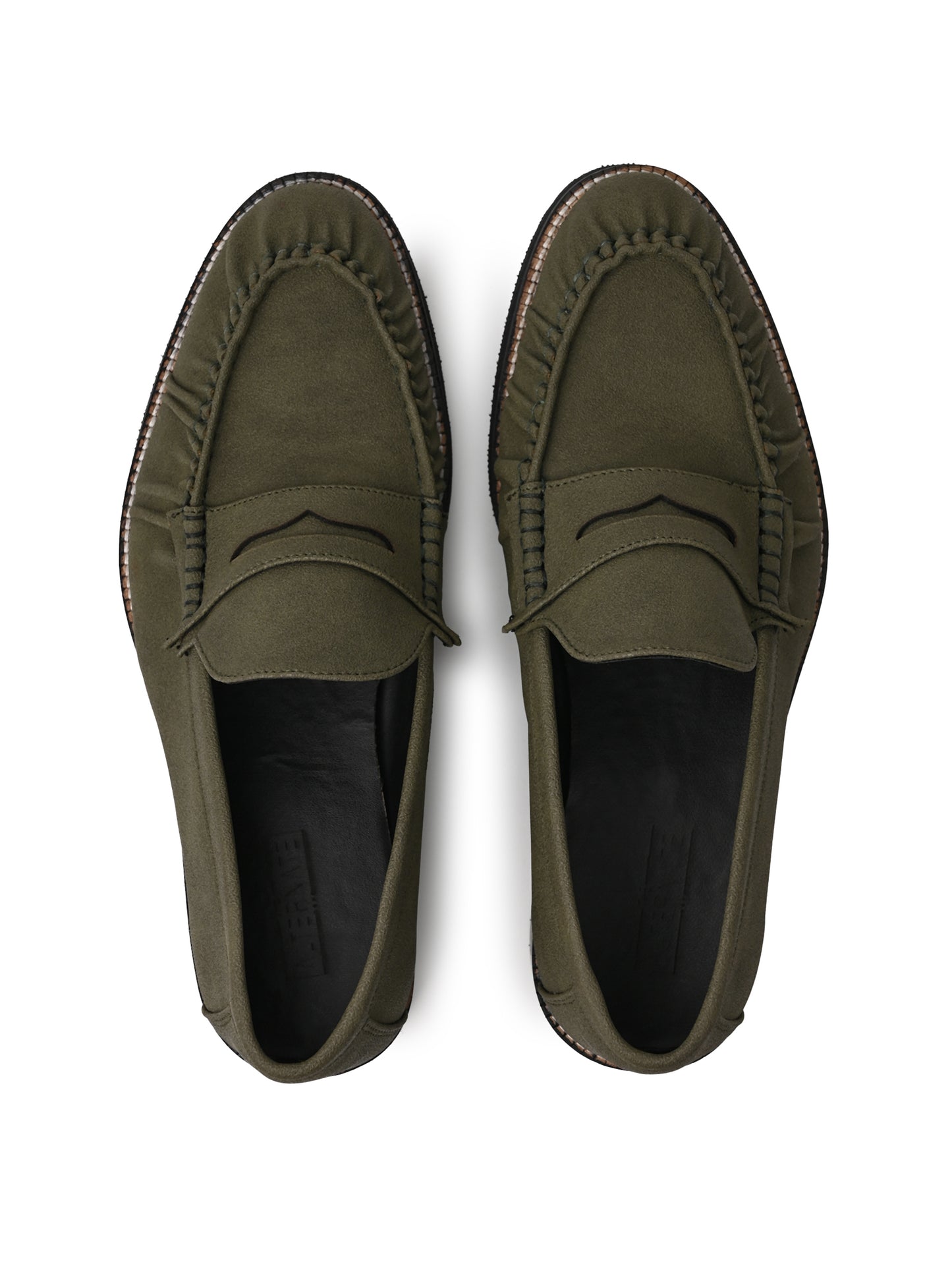 UNLINED WOVEN PENNY LOAFERS- OLIVE