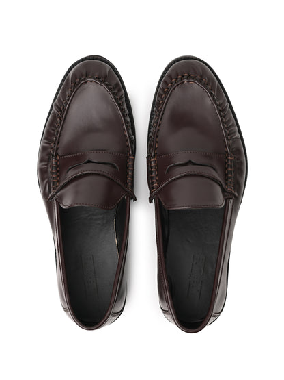 UNLINED WOVEN PENNY LOAFERS-CHERRY