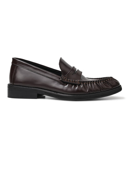 UNLINED WOVEN PENNY LOAFERS-CHERRY