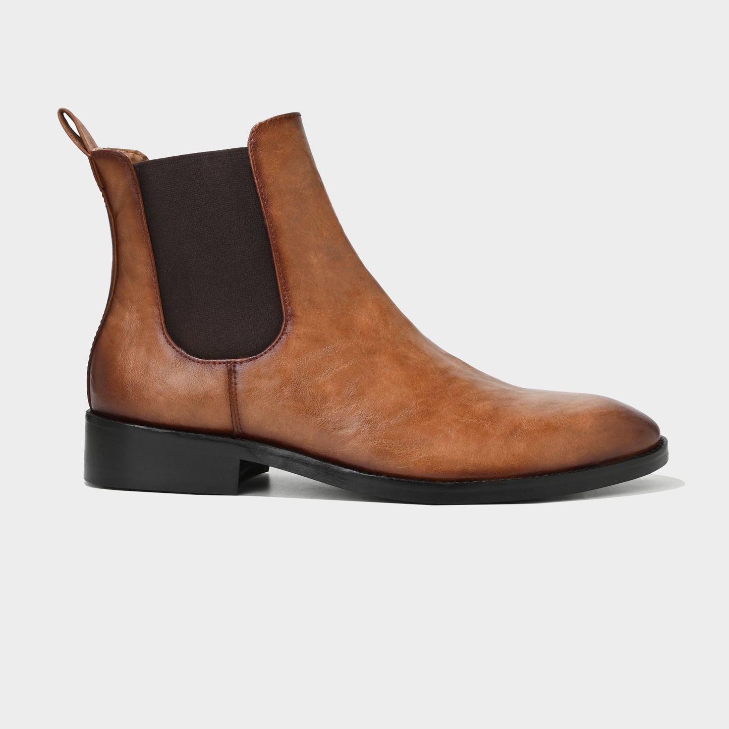 TEXTURED CHELSEA BOOT - TAN