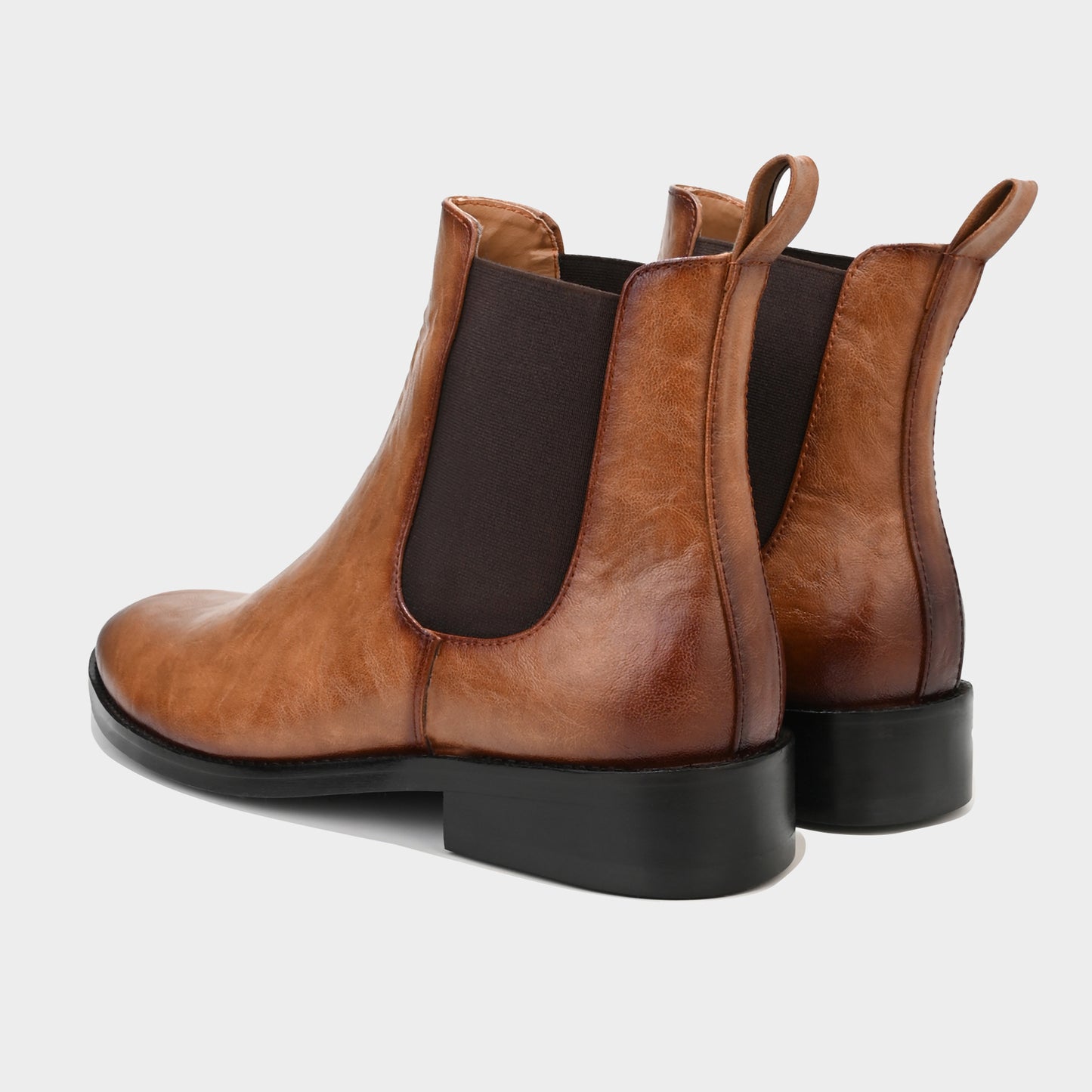 TEXTURED CHELSEA BOOT - TAN