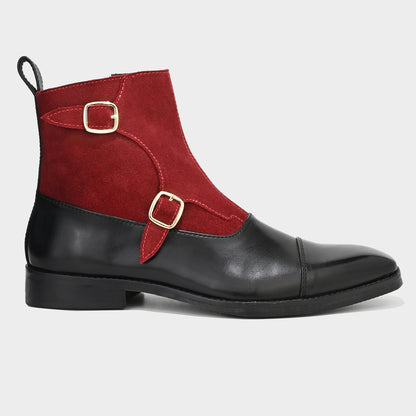 REDLINE CONTRAST ANKLE BOOTS