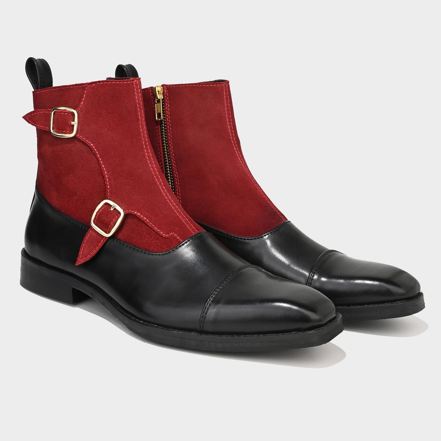 REDLINE CONTRAST ANKLE BOOTS