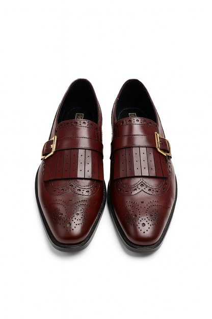 WINE SLIP-ONS WITH FRINGE