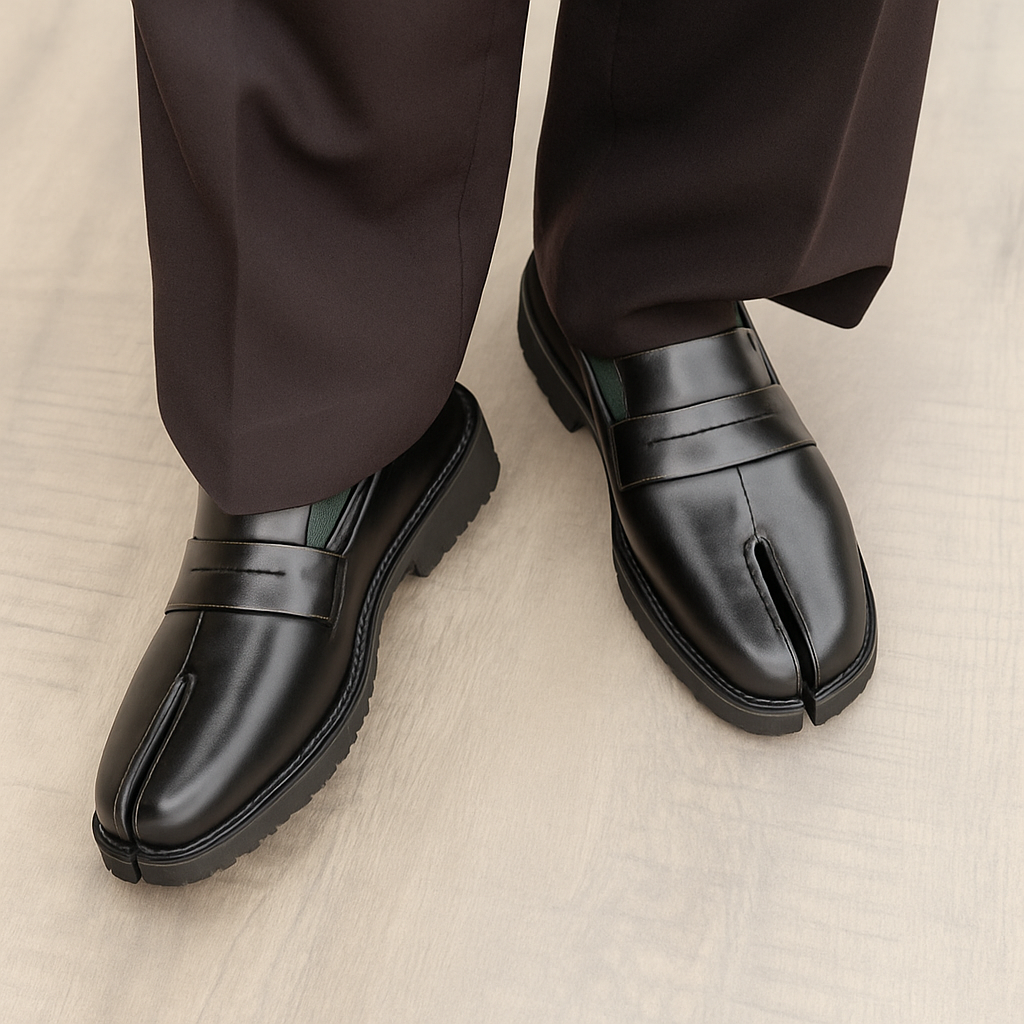 TABI TOE SLIP-ONS-BLACK