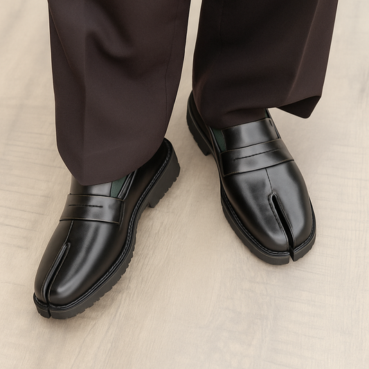 TABI TOE SLIP-ONS-BLACK