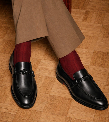 KNOT SLIP-ONS-BLACK