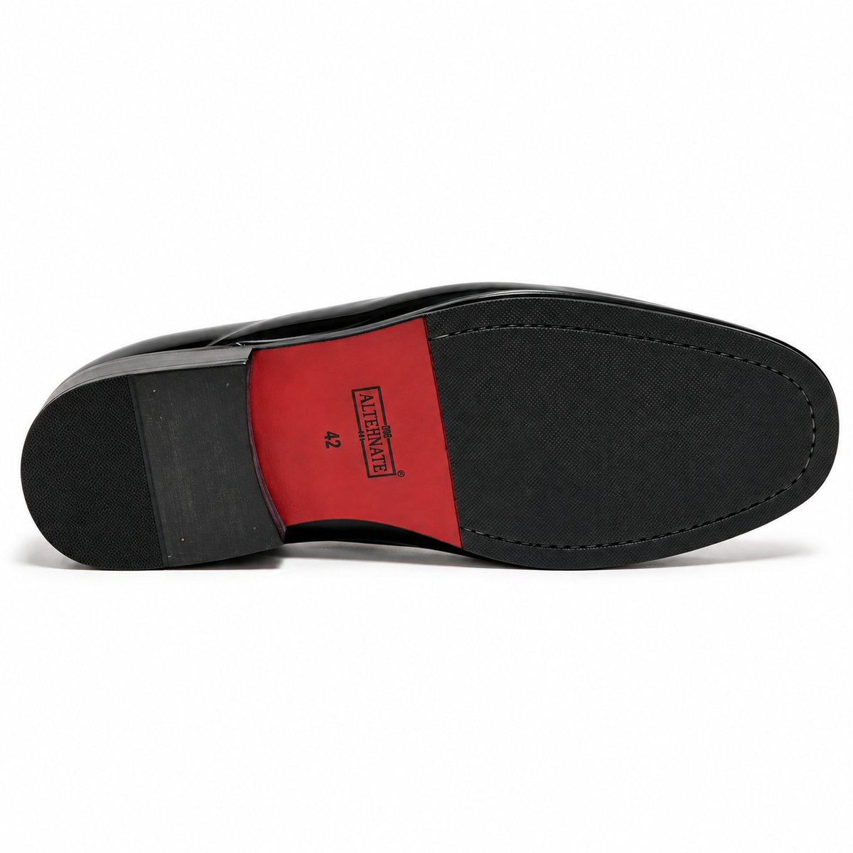 Black Patent derby with elastic closure
