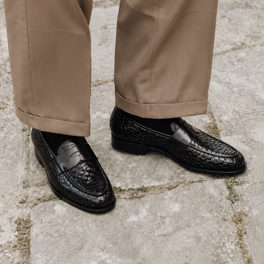 THE WEAVE LOAFER-BLACK