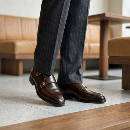 Monk straps shoes - brown