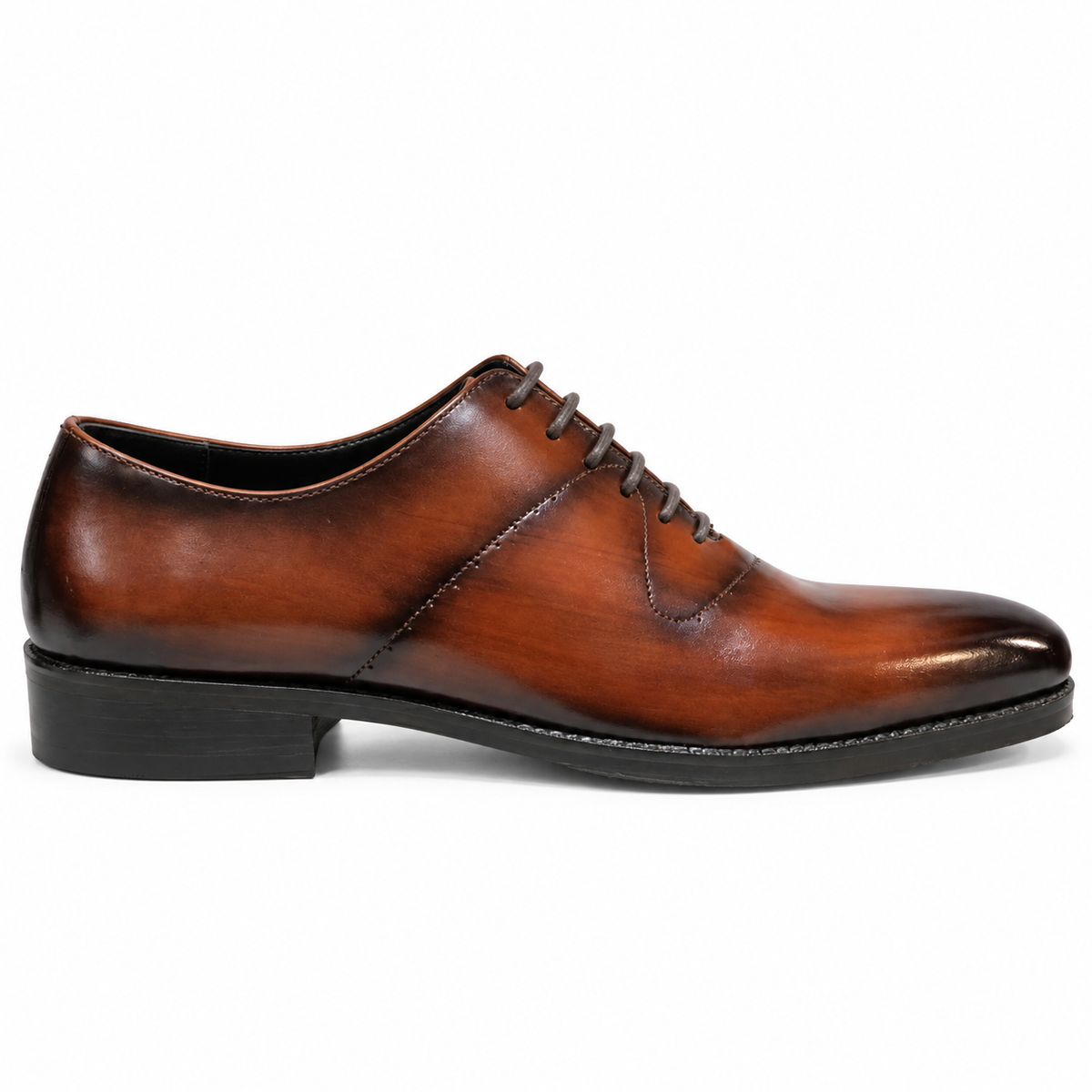 DERBY LACE-UPS WITH TWO TONE DETAIL- BROWN