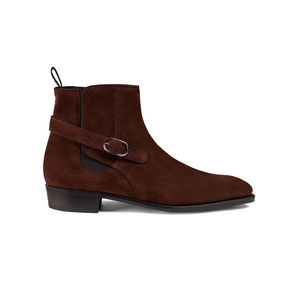 Cross strap boots brown