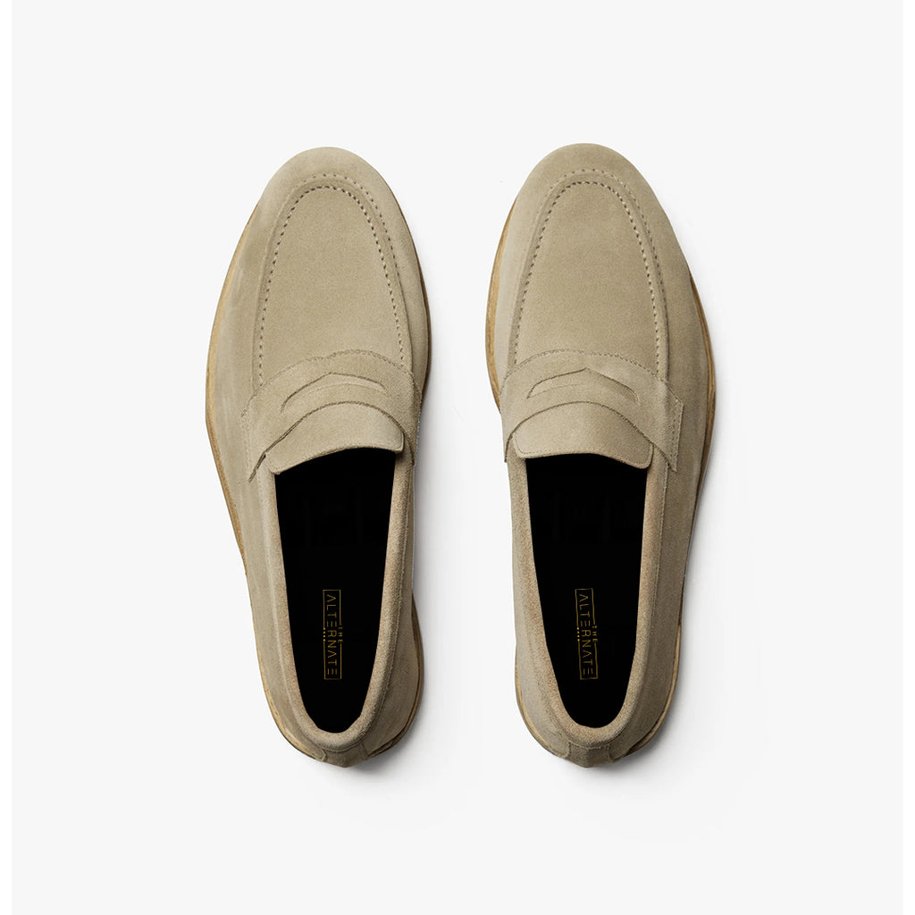 Suede loafers- beige