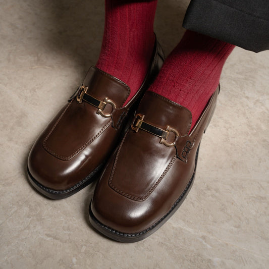 BOX TOE BIT LOAFER- BROWN