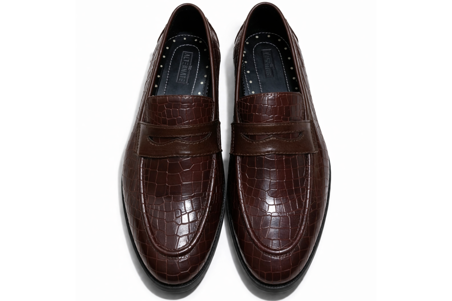 CROCO SLIP-ONS- CHERRY