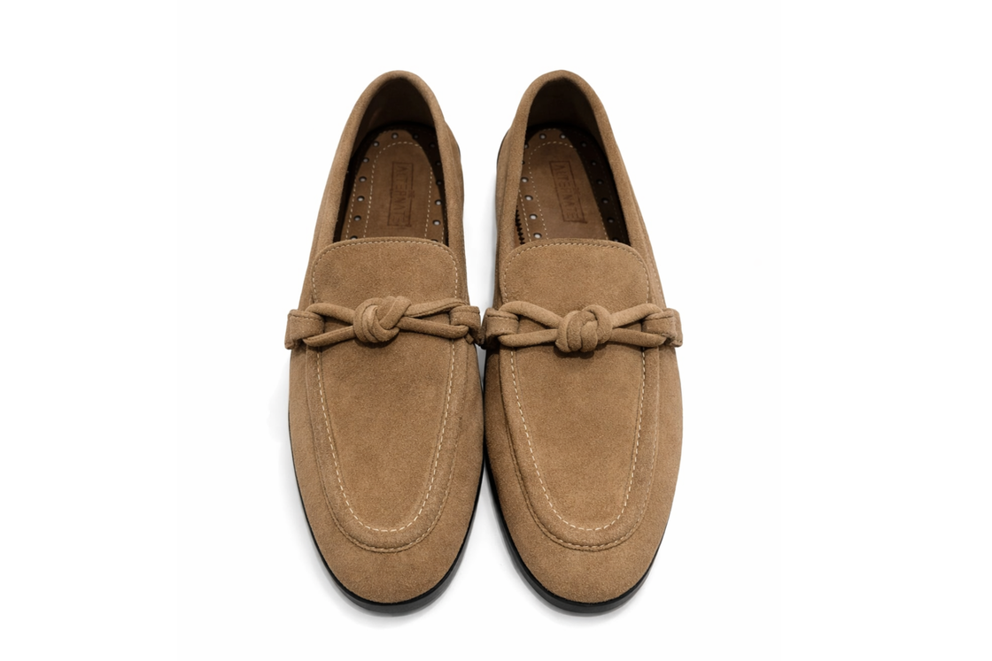 KNOT SLIP-ONS IN SUEDE- BIEGE